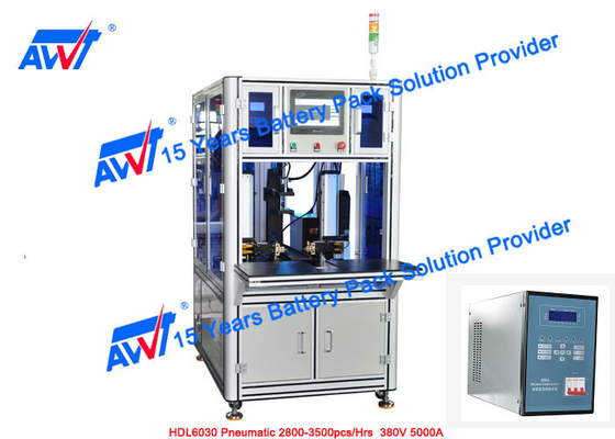 Soldador automático Double Side do ponto da bateria de lítio de AWT 18650 32650 HDL6030 2800-3500pcs/Hours pneumático 380V 5000A